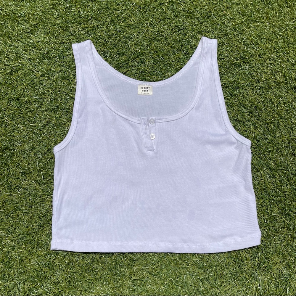 Sunday Best aritzia white tank top